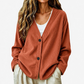 Dames V-hals corduroy gebreid vest