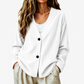 Dames V-hals corduroy gebreid vest