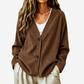 Dames V-hals corduroy gebreid vest
