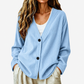 Dames V-hals corduroy gebreid vest