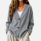 Dames V-hals corduroy gebreid vest