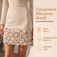 Elegante V-hals Jurk met Lange Mouwen voor Vrouwen