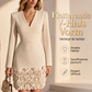 Elegante V-hals Jurk met Lange Mouwen voor Vrouwen