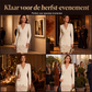 Elegante V-hals Jurk met Lange Mouwen voor Vrouwen