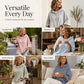 Casual gestreepte hoodie met capuchon voor dames, los model, 3/4-mouwen