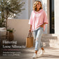 Casual gestreepte hoodie met capuchon voor dames, los model, 3/4-mouwen