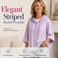 Casual gestreepte hoodie met capuchon voor dames, los model, 3/4-mouwen