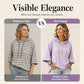 Casual gestreepte hoodie met capuchon voor dames, los model, 3/4-mouwen