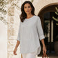 Casueel gestreept dames shirt met lange mouwen