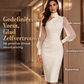 Bodycon-jurk van mesh met col voor dames