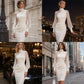 Bodycon-jurk van mesh met col voor dames
