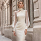 Bodycon-jurk van mesh met col voor dames