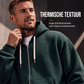 Heren hoodie met volledige rits en wafelstructuur
