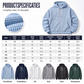 Heren hoodie met volledige rits en wafelstructuur