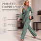 Jumpsuit met lange mouwen, V-hals en ceintuur voor dames