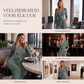 Jumpsuit met lange mouwen, V-hals en ceintuur voor dames