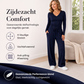 Dames set met V-hals lange mouwen top en wijde pijpen broek
