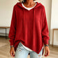 Casuele gebreide trui met capuchon voor dames