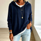 Casuele gebreide trui met capuchon voor dames