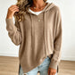 Casuele gebreide trui met capuchon voor dames
