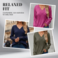 Casual dames-top met V-hals en lange mouwen