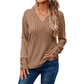Casual dames-top met V-hals en lange mouwen