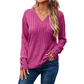 Casual dames-top met V-hals en lange mouwen