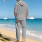 Ademende strandoutfit van linnen voor heren