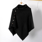 Stijlvolle poncho met knopen aan de zijkant voor dames
