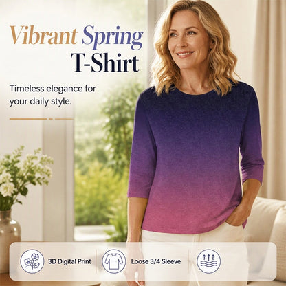 Damesmode: T-shirt met print en ronde hals