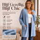 Geribbelde damesvest