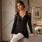 T-shirt met uitlopende schouders en rits voor dames