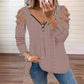 T-shirt met uitlopende schouders en rits voor dames