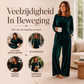 Fluwelen set voor dames: top met lange mouwen en wijde broek