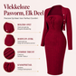 Geribbelde bodycon-jurk voor dames met kort vest