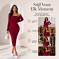 Geribbelde bodycon-jurk voor dames met kort vest