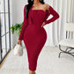 Geribbelde bodycon-jurk voor dames met kort vest