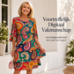 🌸 Nieuwe Collectie 👗 Dames Geplooide Jurk met Etnische Print en V-Hals – Uniek design, elegante uitstraling & comfortabele pasvorm ✨
