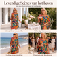 🌸 Nieuwe Collectie 👗 Dames Geplooide Jurk met Etnische Print en V-Hals – Uniek design, elegante uitstraling & comfortabele pasvorm ✨