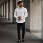 Heren Slim Fit Henley-shirt