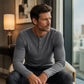 Heren Slim Fit Henley-shirt