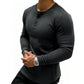 Heren Slim Fit Henley-shirt