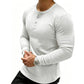 Heren Slim Fit Henley-shirt