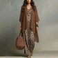 Chique vloeiende maxi-jurk en cover-up set voor dames