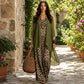 Chique vloeiende maxi-jurk en cover-up set voor dames