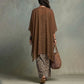 Chique vloeiende maxi-jurk en cover-up set voor dames