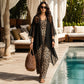 Chique vloeiende maxi-jurk en cover-up set voor dames