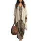 Chique vloeiende maxi-jurk en cover-up set voor dames