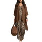 Chique vloeiende maxi-jurk en cover-up set voor dames