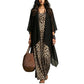 Chique vloeiende maxi-jurk en cover-up set voor dames